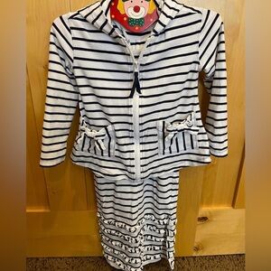 Kate Mack Striped Maxi Dress and Jacket Set